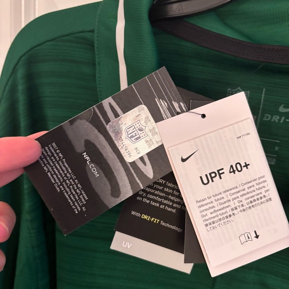 Men’s Nike Dri-Fit New York Jets Long Sleeved Polo - Picture 5 of 8